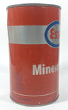 Vintage ESSO Mineralube 20-20W Motor Oil One Quart Orange Metal Can FULL