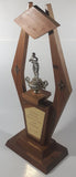 Vintage 1966 Trophee Pepsi-Cola Golden Gloves Champion 20" Tall Silver Look Metal and Wood Boxing Trophy