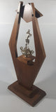 Vintage 1966 Trophee Pepsi-Cola Golden Gloves Champion 20" Tall Silver Look Metal and Wood Boxing Trophy