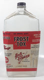 Rare Antique 1940s WWII Era United Distillers Limited Vancouver, B.C. Frost-Tox Anti-Freeze One Imperial Quart 10" Tall Glass Bottle with Paper Label