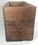 Antique Canadian Industries Limited C-I-L 50 Lb. Polar Stumping Powder High Explosives Wood Crate Box Blasting Collectible