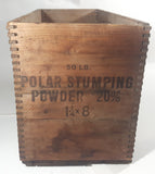 Antique Canadian Industries Limited C-I-L 50 Lb. Polar Stumping Powder High Explosives Wood Crate Box Blasting Collectible
