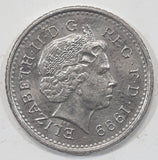 1999 UK Great Britain Five Pence 5 Queen Elizabeth II D.G. Reg F.D Metal Coin