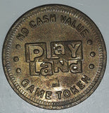 Vintage Playland Amusement Park Vancouver No Cash Value Game Token Metal Coin