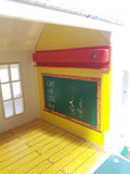 Vintage 1971 Fisher Price Little People 923 Play Family School 12" Long Toy School House Building