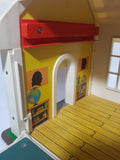 Vintage 1971 Fisher Price Little People 923 Play Family School 12" Long Toy School House Building