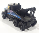 Vintage Tonka 58150 Kenworth Tow Truck 24 HR Towing / Remorquarge Silver and Black Pressed Steel and Plastic Die Cast Toy Car Vehicle