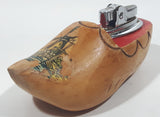 Vintage Holland Wood Clog Shoe Table Top Lighter