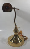 Vintage Curved All Brass Piano Bankers Desk Lamp