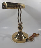 Vintage Curved All Brass Piano Bankers Desk Lamp