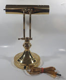 Vintage Curved All Brass Piano Bankers Desk Lamp