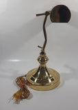 Vintage Curved All Brass Piano Bankers Desk Lamp