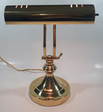 Vintage Curved All Brass Piano Bankers Desk Lamp