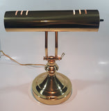 Vintage Curved All Brass Piano Bankers Desk Lamp