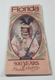 Vintage 1976 Florida Official Bicentennial 500 Years of History Road Map