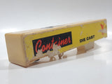 Vintage Yatming Semi Container Trailer White Plastic Toy Car Vehicle with Opening Rear Doors