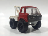 Vintage Tow Truck Red and White Pressed Steel Die Cast Toy Car Vehicle