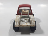 Vintage Tow Truck Red and White Pressed Steel Die Cast Toy Car Vehicle