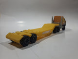 Vintage Tonka Semi Truck and Low Boy Flat Bed Trailer Yellow Pressed Steel and Plastic Toy Car Vehicle