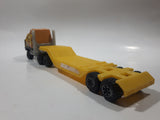 Vintage Tonka Semi Truck and Low Boy Flat Bed Trailer Yellow Pressed Steel and Plastic Toy Car Vehicle