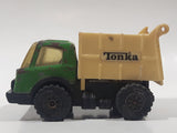 Vintage 1970s Tonka Garbage Truck Green and White Pressed Steel Toy Car Vehicle