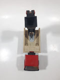 Vintage Early 1980s Tonka Crane Boom Truck Red and Beige Pressed Steel Toy Car Vehicle Collectible