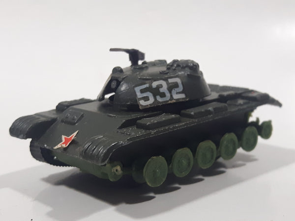 Vintage W.T. 311 T-55 Tank 532 Dark Olive Green Die Cast Toy Car Vehicle
