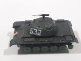 Vintage W.T. 311 T-55 Tank 532 Dark Olive Green Die Cast Toy Car Vehicle