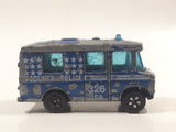 Vintage PlayArt Mercedes Benz Fourgon Van Bus County Police 326 Blue Die Cast Toy Car Vehicle