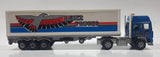 Vintage Majorette Globetrotter Eagle Trucks Semi Tractor Trailer Blue and White 1/60 Scale Die Cast Toy Car Vehicle