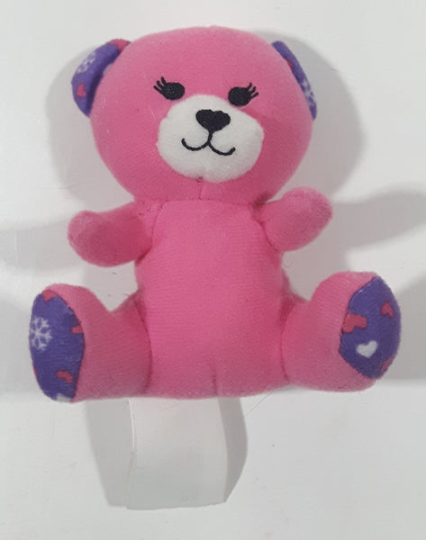 2015 McDonald's Build A Bear Chilly Paws Teddy 4" Tall Toy Pink Stuffed Plush Teddy Bear