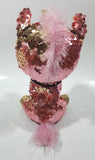 2016 Ty Beanie Boo Sunset The Unicorn Pink Sequin Covered 8" Tall Toy Stuffed Plush