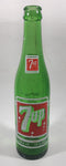 Vintage 1960s 7up 10 oz Green Glass 9 1/2" Soda Pop Bottle Chipped
