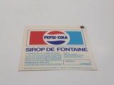 Vintage Pepsi Cola Fountain Syrup Tag