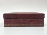 Vintage 1966 Red Embossed Leather Wood Tudor Submariner Watch Box with Rose Emblem