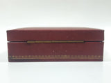 Vintage 1966 Red Embossed Leather Wood Tudor Submariner Watch Box with Rose Emblem
