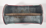 Drink Coca Cola Delicious Refreshing Galvanized Metal Drink Carrying Case with Wood Handle