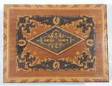 Vintage Reuge Inlaid Wood Musical Jewelry Box