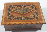 Vintage Reuge Inlaid Wood Musical Jewelry Box