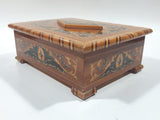 Vintage Reuge Inlaid Wood Musical Jewelry Box