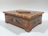 Vintage Reuge Inlaid Wood Musical Jewelry Box