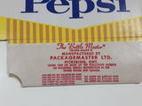 Vintage Pepsi Cola 10 Ounce King Size 6 Pack Glass Bottle Cardboard Carrying Case