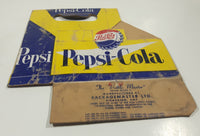 Vintage Pepsi Cola 6 Pack Glass Bottle Cardboard Carrying Case