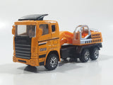 King Power Engineer Excavator Hauling Truck Yellow Plastic and Metal Die Cast Toy Car Vehicle