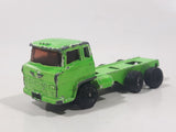 Vintage Cabover Semi Truck Bright Green Die Cast Toy Car Vehicle
