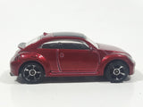 2012 Hot Wheels Volkswagen New Beetle Metalflake Dark Red Die Cast Toy Car Vehicle