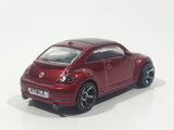 2012 Hot Wheels Volkswagen New Beetle Metalflake Dark Red Die Cast Toy Car Vehicle