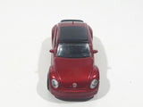 2012 Hot Wheels Volkswagen New Beetle Metalflake Dark Red Die Cast Toy Car Vehicle