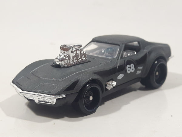 2021 Hot Wheels Nightburnerz Gas Monkey '68 Corvette Matte Dark Grey Die Cast Toy Car Vehicle