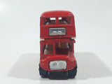 Vintage PlayArt Double Decker Bus Red Die Cast Toy Car Vehicle Made in Hong Kong